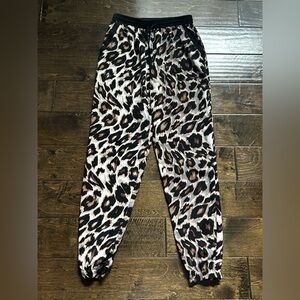 Bar III Leopard Print Joggers - Black, Brown, Cream